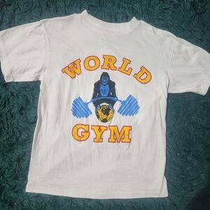 Vintage World Gym Gorilla Tee – Caribbean Dream Tag Bodybuilding Graphic 19x24